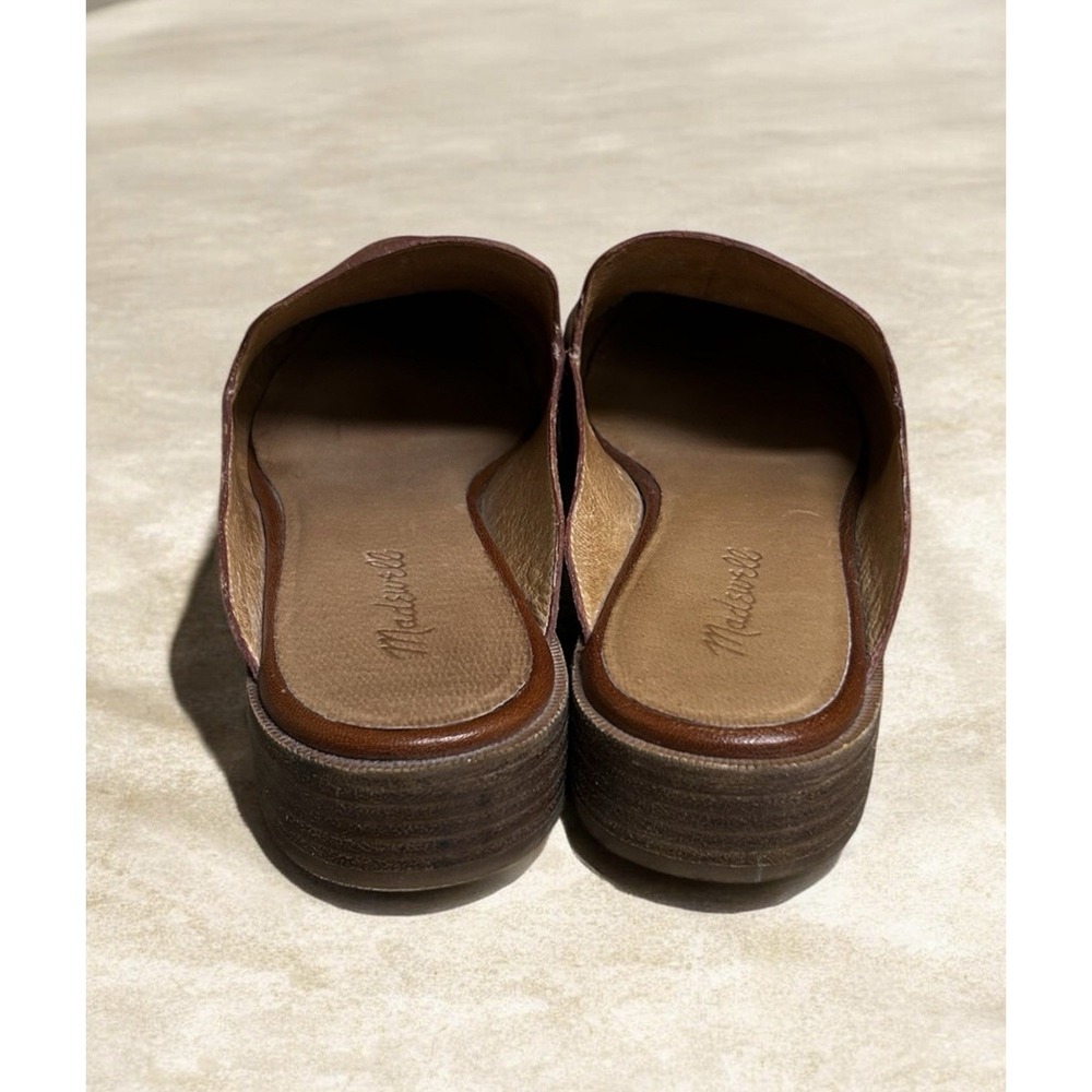 Madewell Frances Loafer Mule Leather Brown 8.5 Slip On Flat $138 - Picture 5 of 8